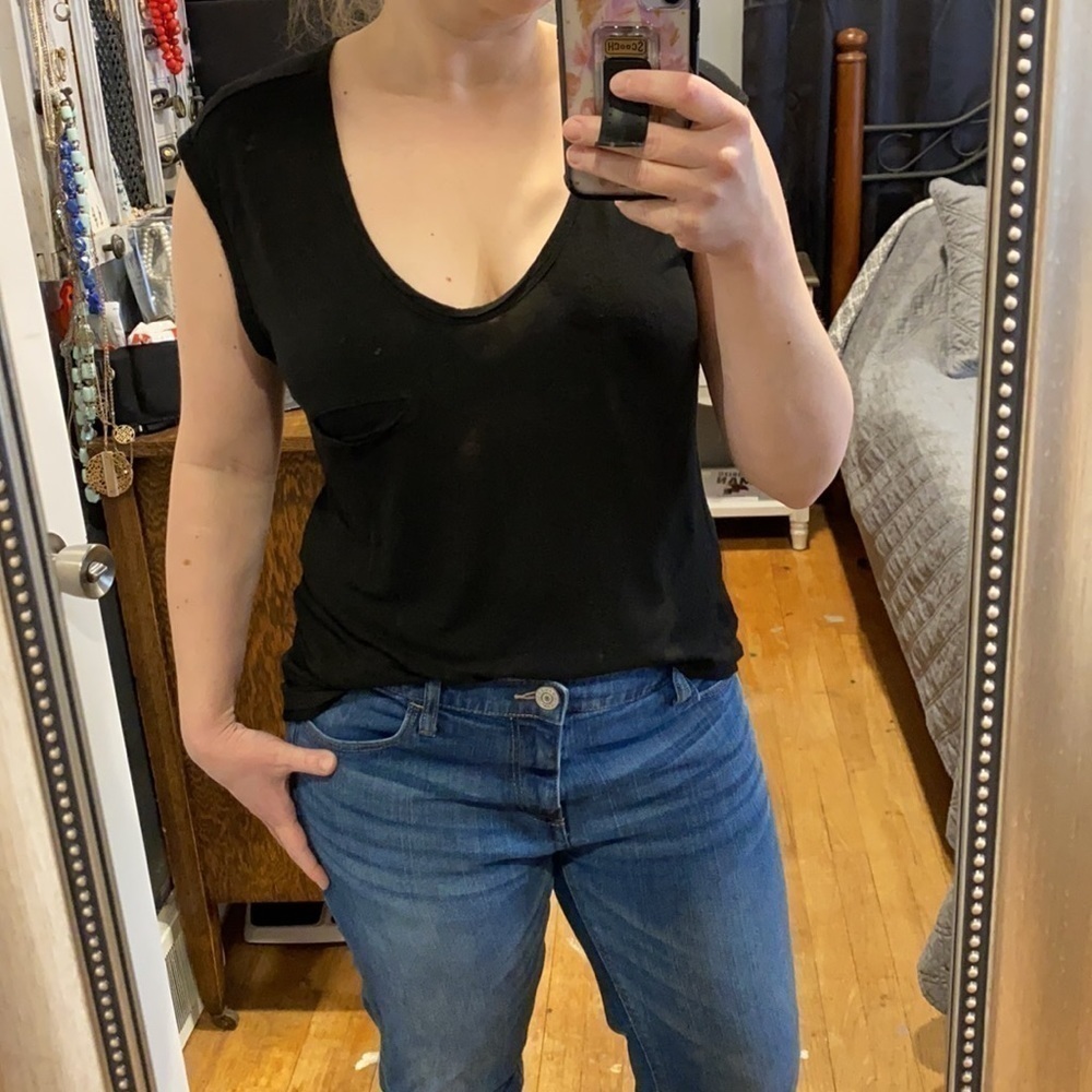 T Alexander Wang Sexy Scoop Pocket Shirt